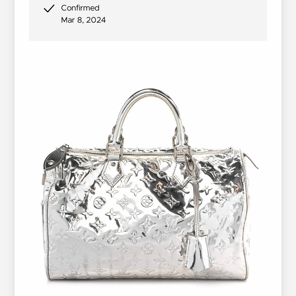 Authentic LOUIS VUITTON Monogram Miroir Speedy 30 Silver. - Picture 16 of 16